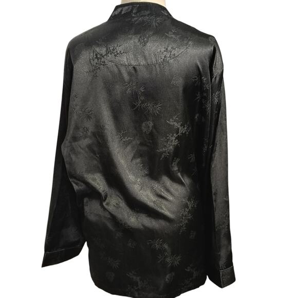 Robert Louis Mandrin Silk Top Black Womens Size Large - Picture 3 of 6